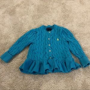 Toddler Ralph Lauren peplum cardigan